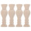 4Pcs Solid Wood Roman Baluster Finials Beige DIY Staircase Post Caps 1