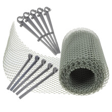 Filet Garde-Gouttière PVC Gris Anti-Bouchage Maison