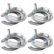4Ensembles Accessoires Fixation Robinet Inox Haute Stabilité Argent