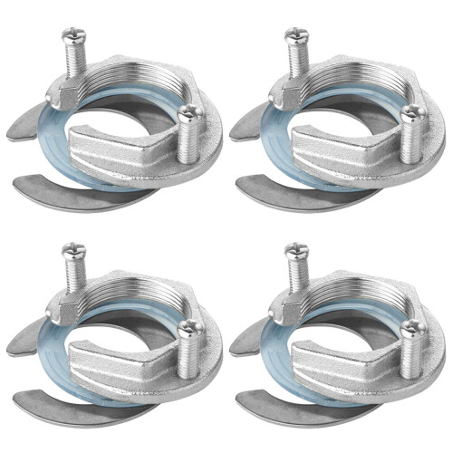 4Ensembles Accessoires Fixation Robinet Inox Haute Stabilité Argent