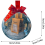 Clear Christmas Ornament Ball with Black Cat Design, 9cm 5
