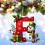 Snowman Ornament with Initial Letter, Red Christmas Tree 4