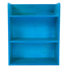 Sky-Blue Solid Wood Storage Shelf Cabinet for Home and Office