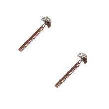 2Pcs Metal Bookmarks Design Dual Function Ruler Tool