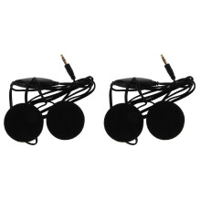 2St Motorfiets Headset Zwart Met Microfoon Winddicht Stereo Geluid