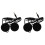 2St Motorfiets Headset Zwart Met Microfoon Winddicht Stereo Geluid 1