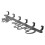 Wall-Mounted Black Iron Mug Holder Rack 4
