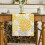 Caminho de mesa floral com dálias amarelas, 33 x 183 cm (13 x 72 polegadas) 4