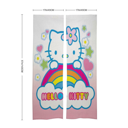 White Linen Door Curtain 34 x 57 in, 2 Panel 1