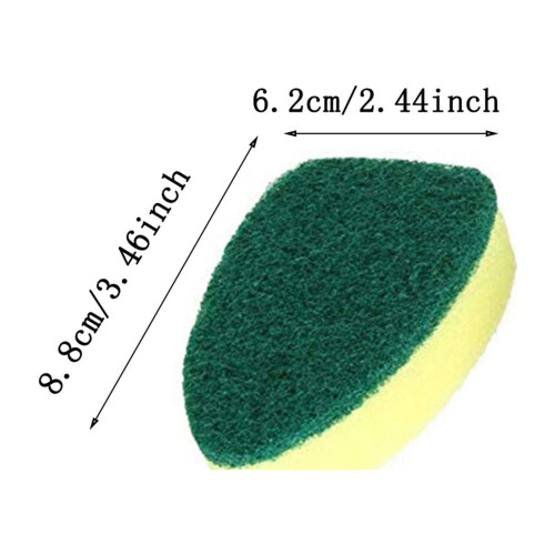 LYUCRAZ dishwand refill brush heads 4-pack non-scratch 2