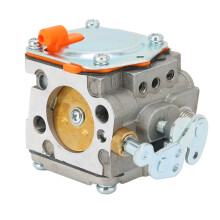 Carburador de reposição para motosserras e serras de concreto. Carburador de metal confiável com design resistente à ferrugem e ao desgaste.