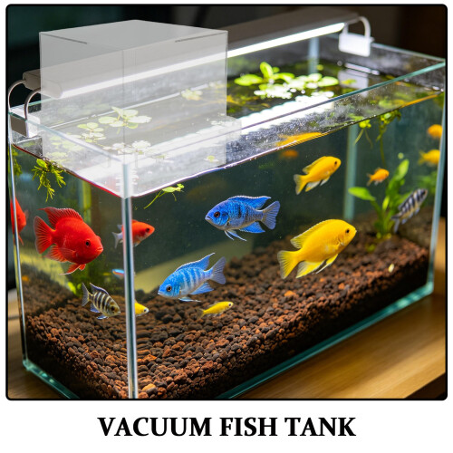 Space-Saving Acrylic Vacuum Fish Tank for Betta with Auto Refill