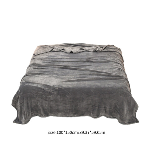 Coral Fleece Blanket 100x150cm Dark Grey 2