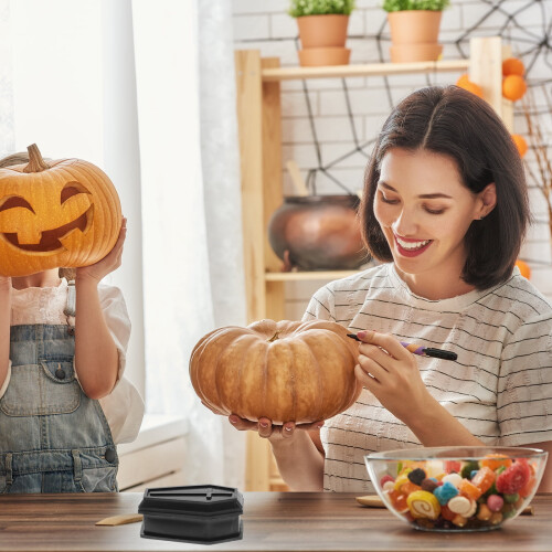 Halloween Coffin Decor Box - Black Plastic, 2 pcs 2