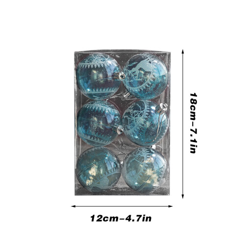Transparent Christmas Ball Blue Acrylic 6cm 2