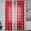 Christmas Tree Snowflake Blackout Curtain Red Grommet 1 6