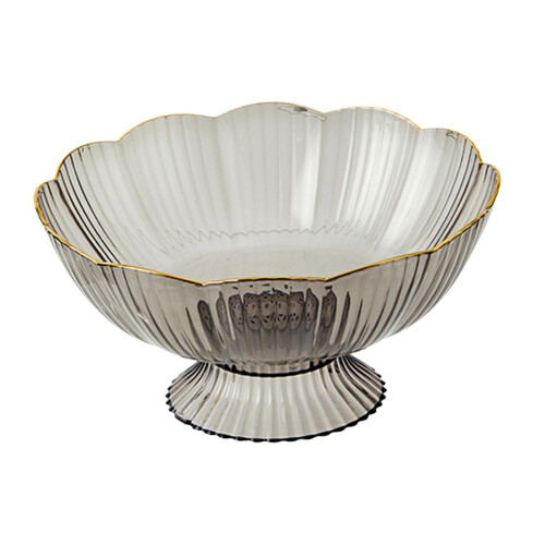 Grey Fruit Bowl with Removable Base & Drainage Holes 1