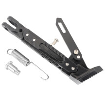 Suporte lateral ajustável para motocicleta, tripé, em liga de alumínio CNC, modificado para motos, scooters e bicicletas elétricas, com design
