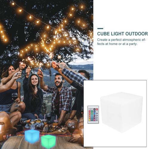LED Cube Light with Remote Control – 15cm, 16 Colors 2