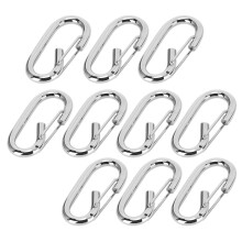 Mosquetón de resorte de acero inoxidable, clip de enlace rápido resistente, resistente al óxido, impermeable, multiusos, fácil de usar para