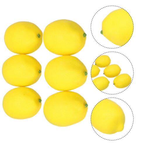 Artificial Lemons Foam Decorative Fruit 6 pcs 1