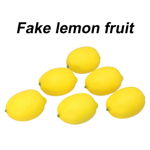 Artificial Lemons Foam Decorative Fruit 6 pcs 2