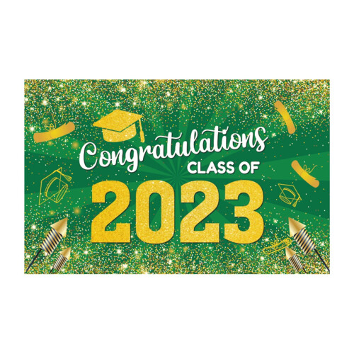 Graduation Banner Blue Polyester Background Cloth 90x150cm 1