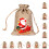 Christmas Candy Bags with Drawstring – 5 Pack, 15 x 10 2