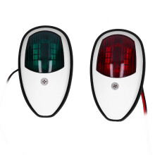 Luzes de navegação LED para barcos, vermelhas e verdes, montagem vertical, luz lateral marítima, iluminação eficiente, resistente às