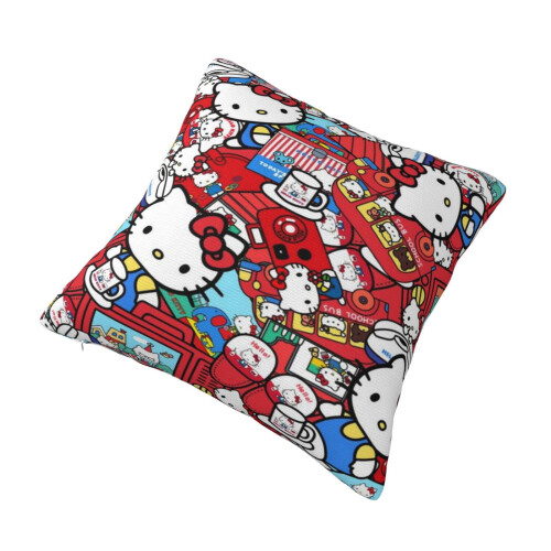 Hello Kitty Pillow Cover 12" x 12" Polyester Decorative 2