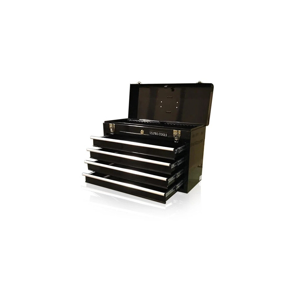 Us Pro 338 Tools Portable Toolbox Tool Chest Box Cabinet Garage Steel 4 Drawers