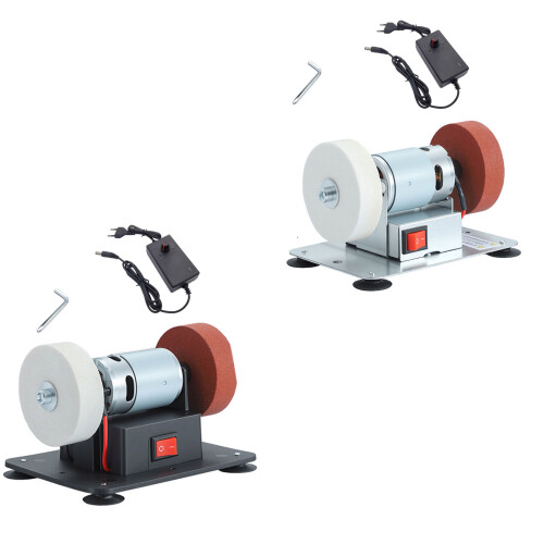 Professioneller 150-W-Mini-Tischschleifer mit groben,-ABS-Basis 2