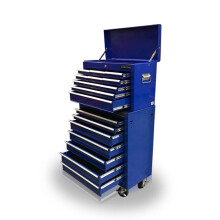 427 TOOL BOX ROLLER CABINET STEEL CHEST 16 DRAWERS GLOSS BLUE - US PRO TOOLS