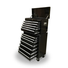 428 TOOL BOX ROLLER CABINET STEEL CHEST 16 DRAWERS GLOSS BLACK - US PRO TOOLS