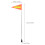 Orange Rollstuhl Warnflagge Mit Stabilem Ausziehbarem Halter 2