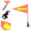 Orange Rollstuhl Warnflagge Mit Stabilem Ausziehbarem Halter 6