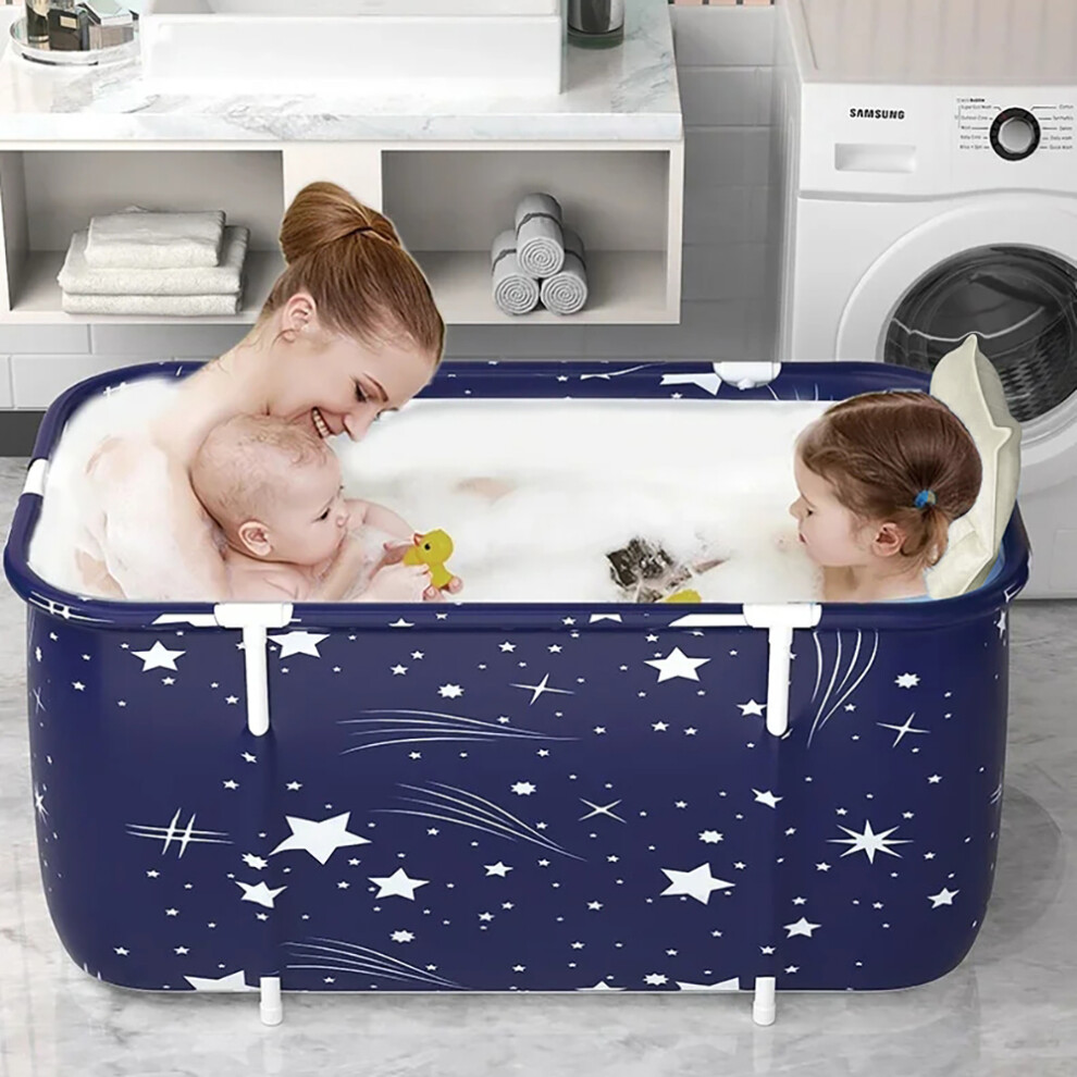 Bathtub Folding Portable Bath Tub Adult Kids Warm Spa Soaking Barrel Pvc Bucket 617092326637