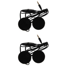 2Stk Helm Headset, Multifunktional, Windgeschützt, Schwarz