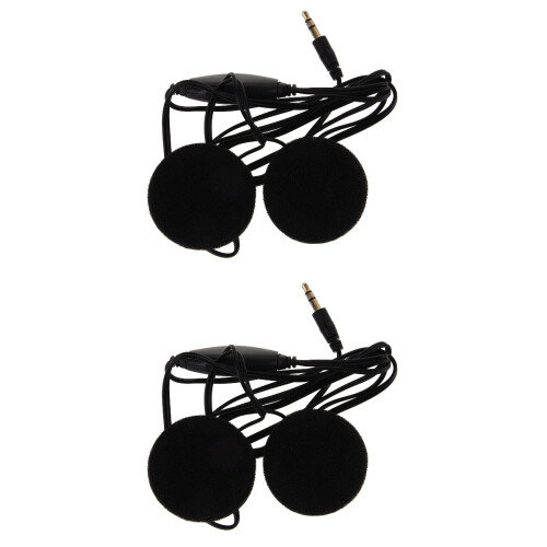2Stk Helm Headset, Multifunktional, Windgeschützt, Schwarz
