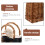 Handcrafted Brown Wicker Handbag with Square Structure for Home 5