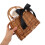 Handcrafted Brown Wicker Handbag with Square Structure for Home 7