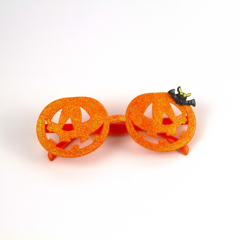 (Black bat model) Halloween glitter funny glasses holiday party toys dance dress cosplay ghost festival pumpkin glasses