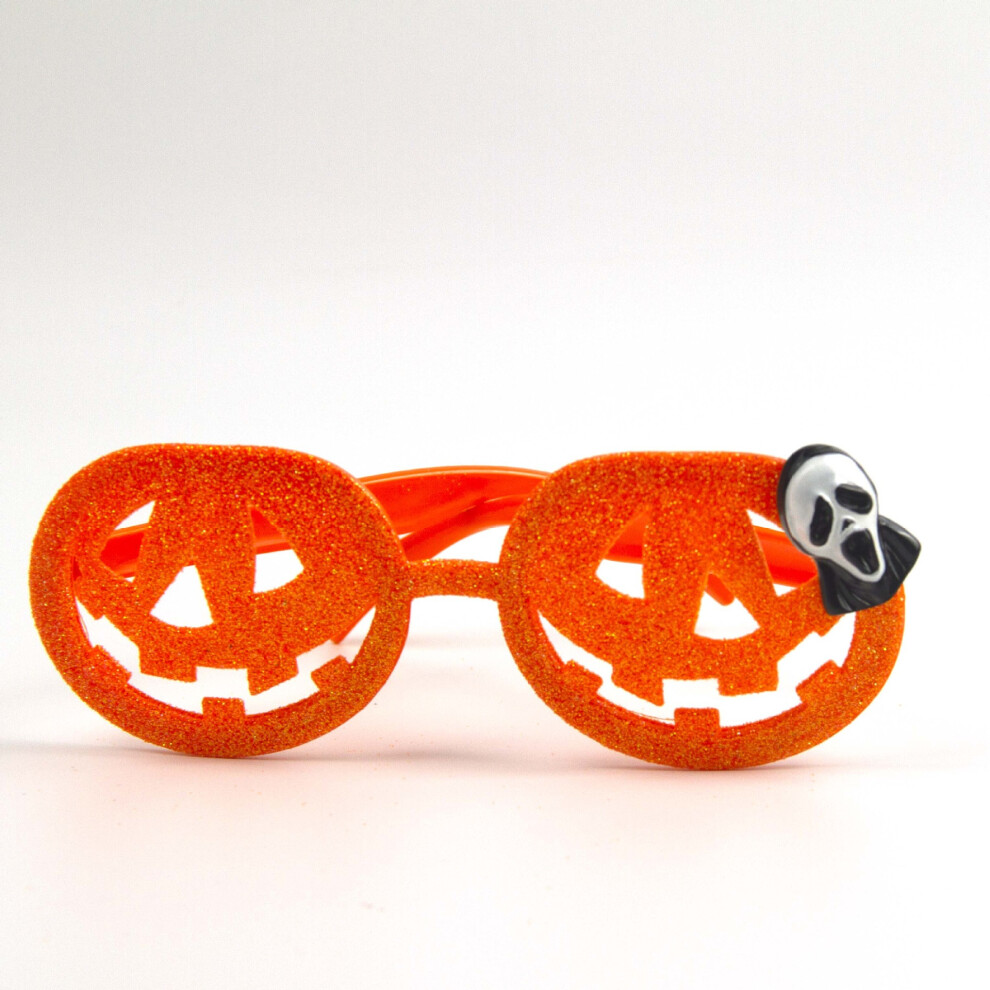(Grimace style) Halloween glitter funny glasses holiday party toys dance dress cosplay ghost festival pumpkin glasses