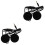 2St Motorfiets Headset Zwart Met Microfoon Winddicht Stereo Geluid 2