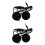 2St Motorfiets Headset Zwart Met Microfoon Winddicht Stereo Geluid 4