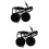 2St Motorfiets Headset Zwart Met Microfoon Winddicht Stereo Geluid 6