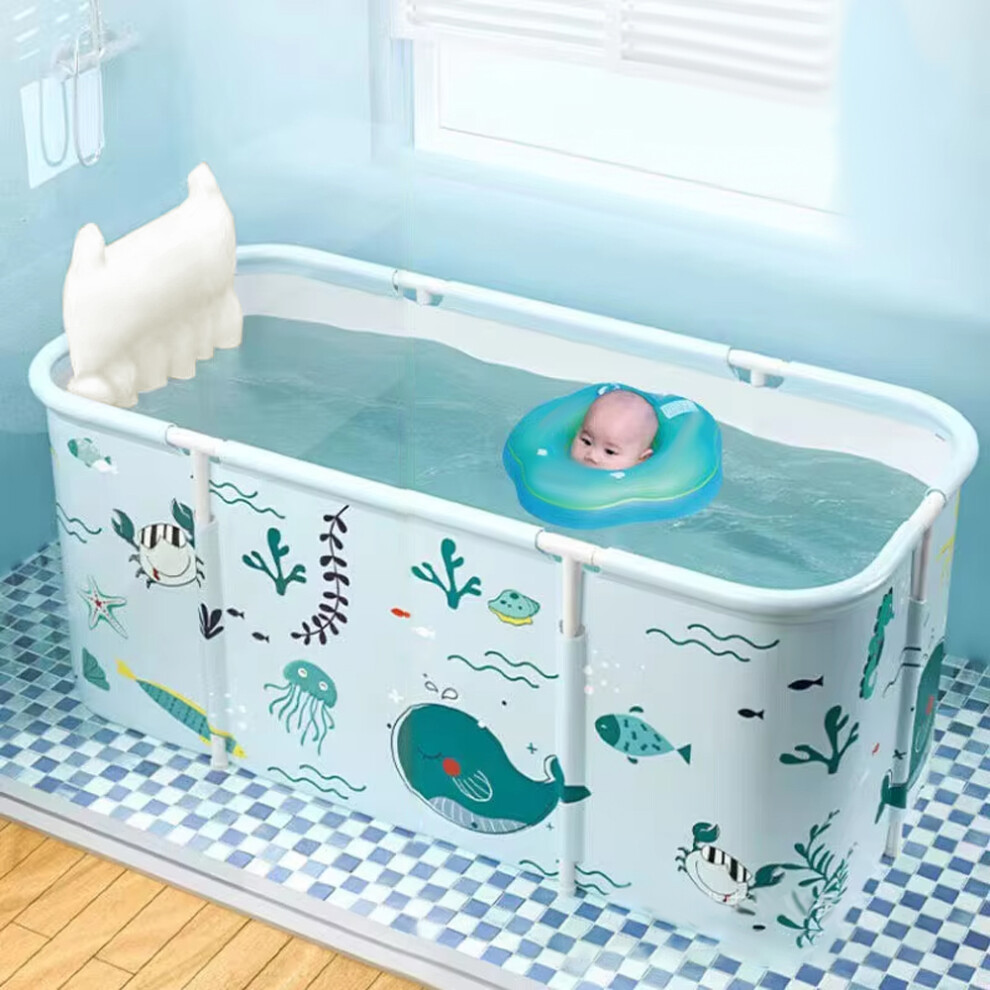 Bathtub Folding Portable Bath Tub Spa Soaking Barrel Pvc Bucket 617092326644