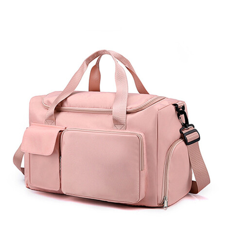 Duffel-Gymtasche 46x25x28cm, Schuhfach, Schwarz 2