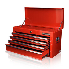 164 US PRO TOOLS RED STEEL MECHANICS 6 DRAWERS TOOL STORAGE CHEST BOX CABINET