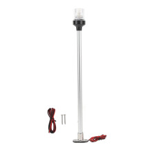 Luzes de ancoragem de navegação com rotação de 360, LED branco, base e tubo de alumínio, lâmpada LED extra incluída, à prova d'água e